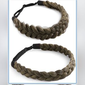 NEW Braid Headband 2 3 Strands combo Messy Wide Chunky Elastic Stretch Hairpiece
